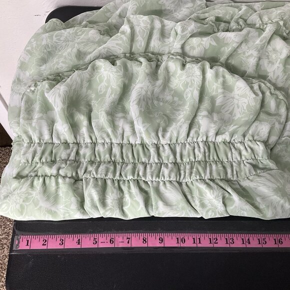 No Boundaries Dress Women 2XL Floral Mint Green Tiered Lined Flowy Fairy - Picture 13 of 15